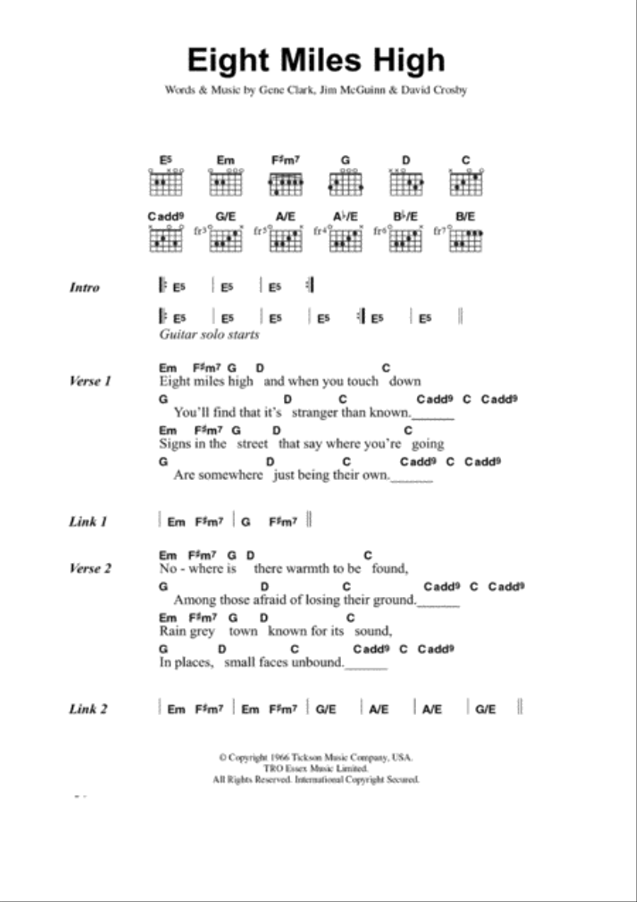 Eight Miles High Eight Miles High Acoustic Guitar scores gallery preview page 1