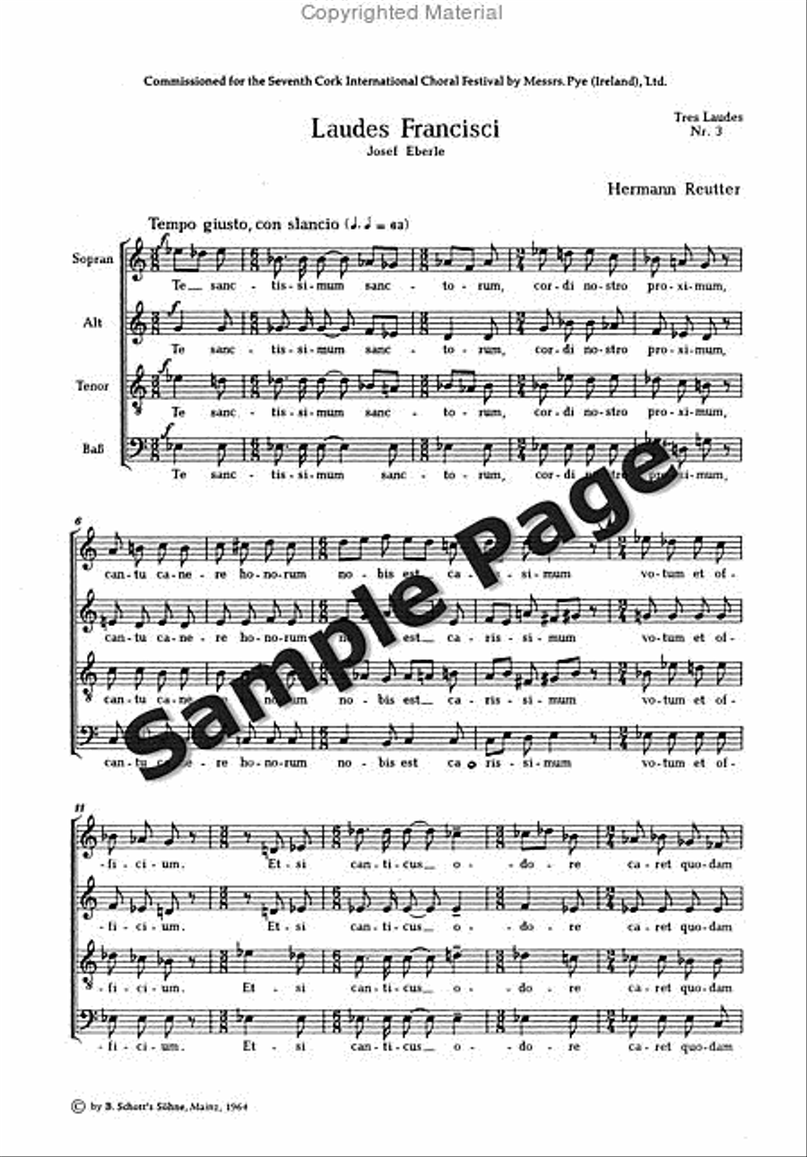 Laudes Francisci 4-Part scores gallery preview page 4