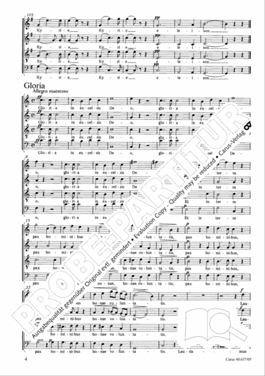 Messe breve no. 6 aux cathedrales 4-Part scores gallery preview page 5