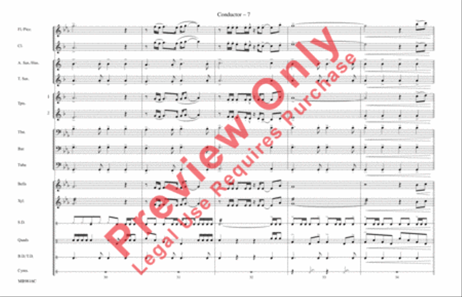 Gonna Fly Now (Theme from Rocky) Marching Band scores gallery preview page 8