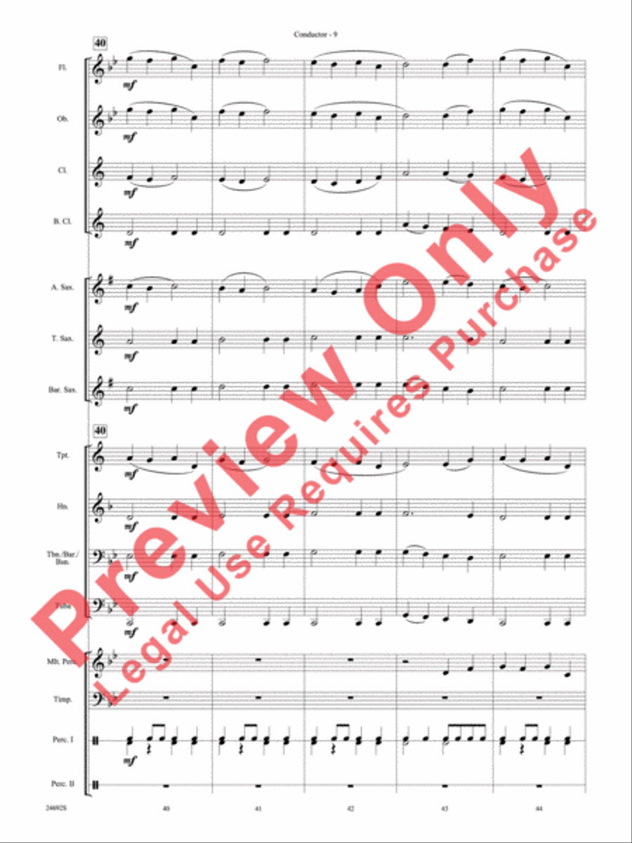 Fire Caves of Golgathon Concert Band scores gallery preview page 11
