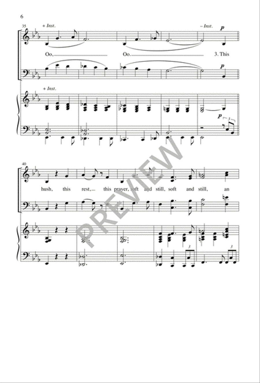 An Echo of the Voice of God 4-Part scores gallery preview page 7