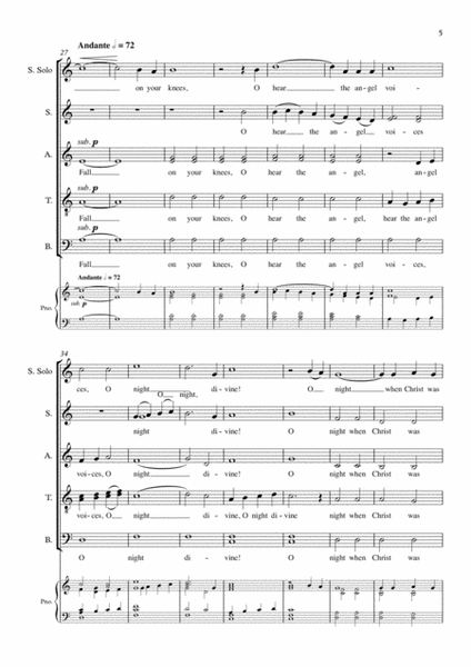 O Holy Night - SATB (div) a cappella image number null