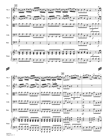 Allegro in G - Full Score