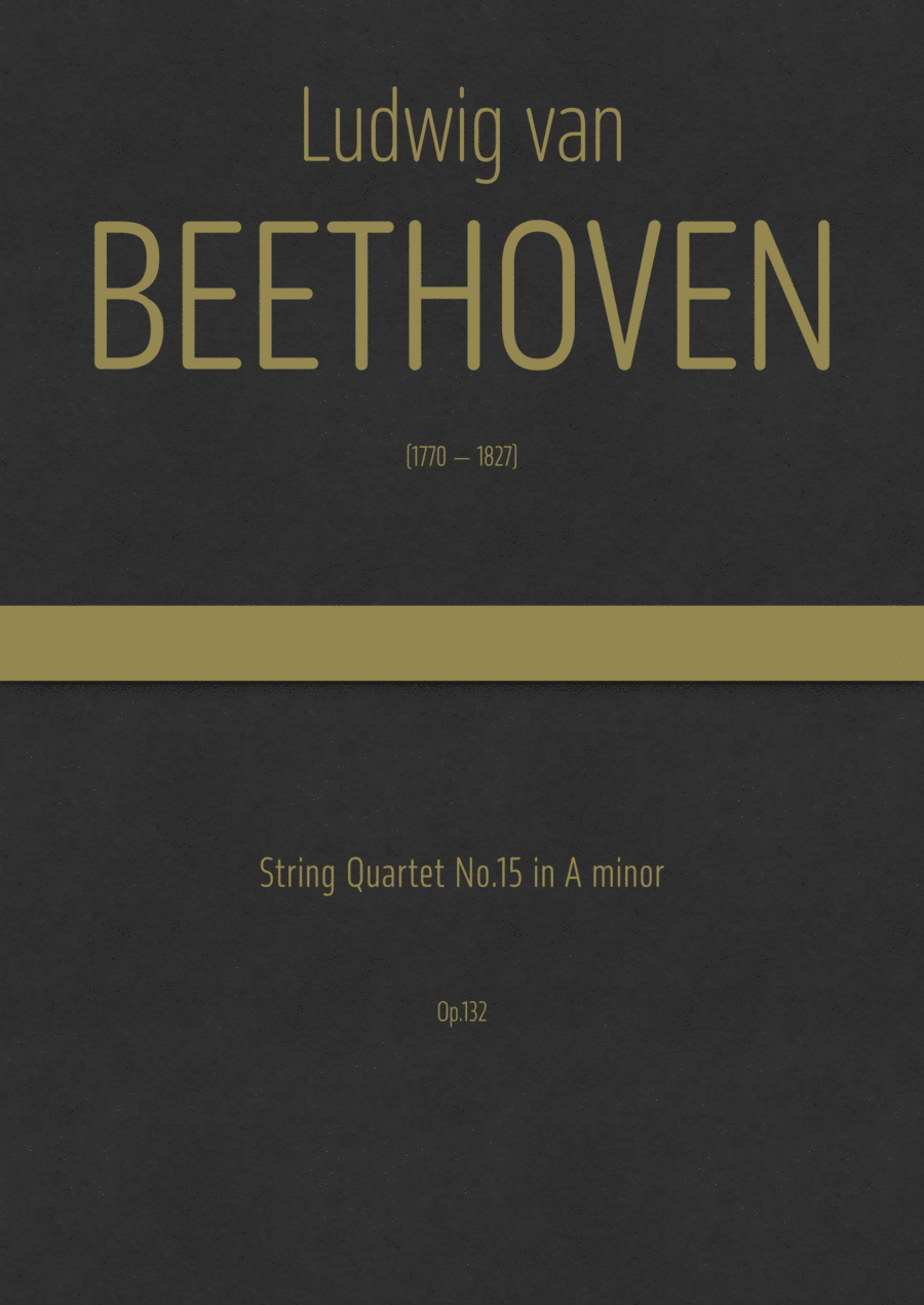 Beethoven - String Quartet No.15 in in A minor, Op.132 String Quartet scores gallery preview page 1
