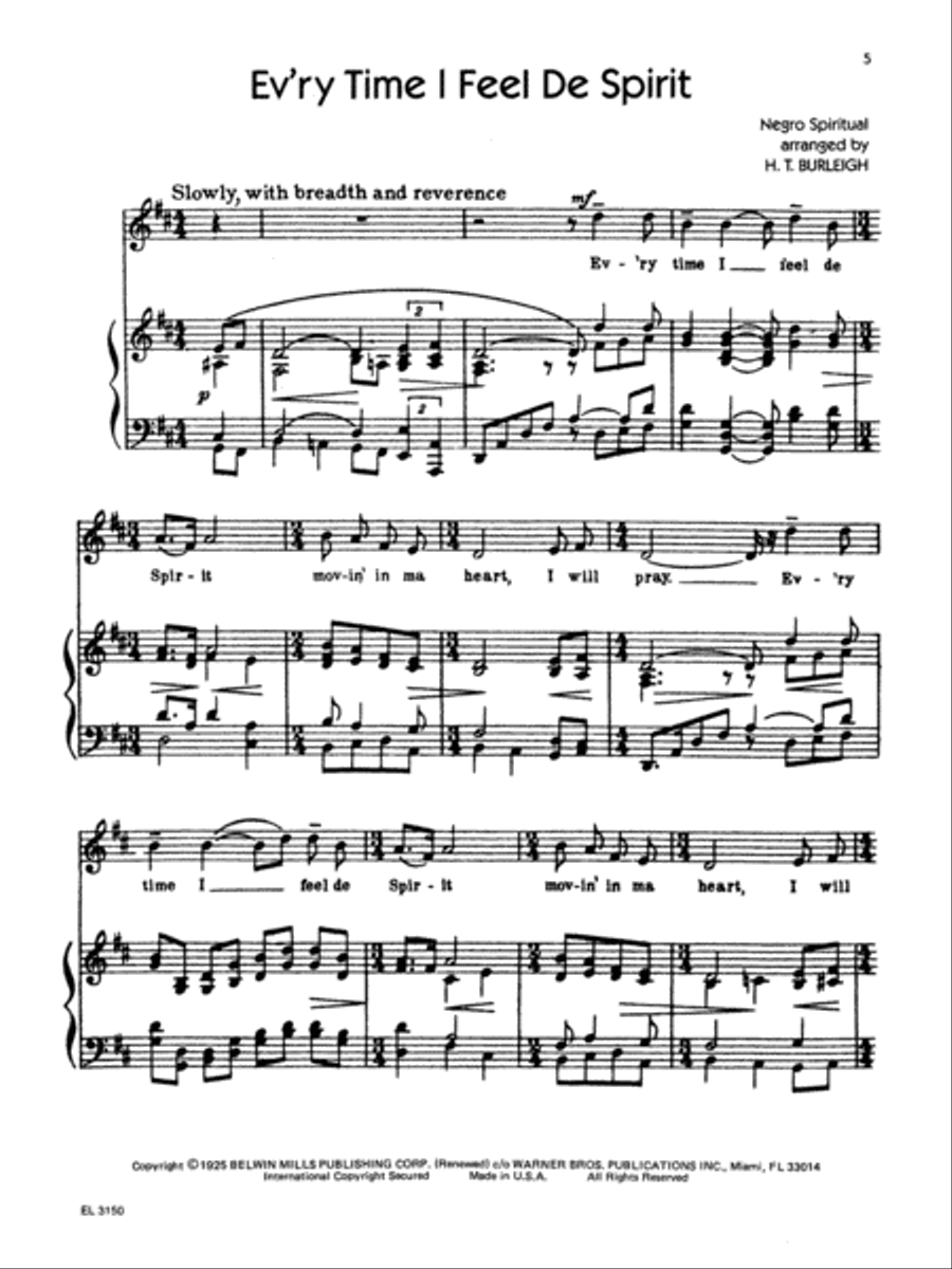 The Spirituals of Harry T. Burleigh Medium-Low Voice scores gallery preview page 3