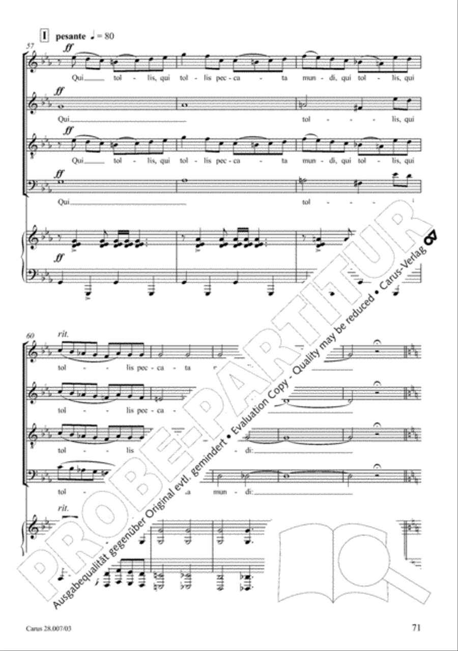 Missa latina 4-Part scores gallery preview page 72