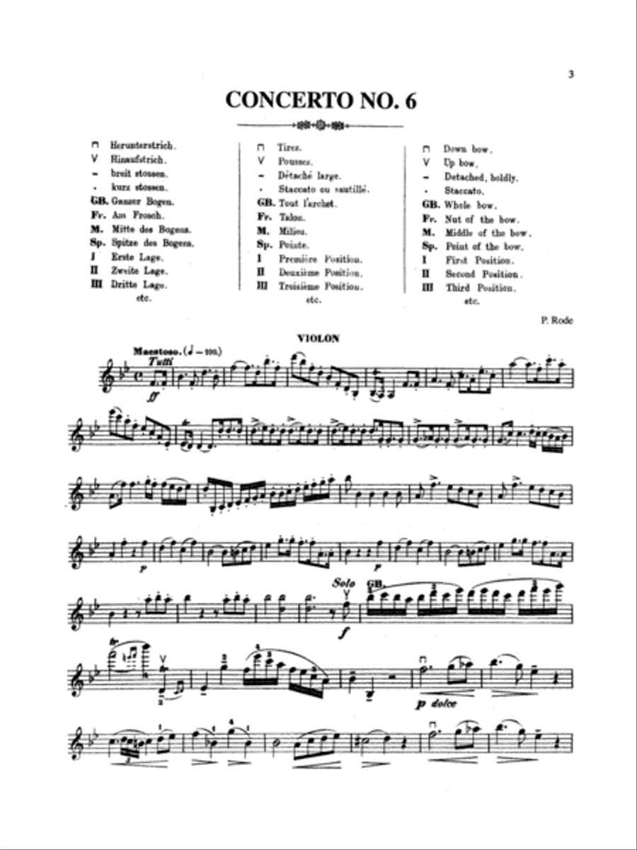Rode: Concertos Nos. 6 and 7 (Ed. Grünwald) Violin scores gallery preview page 1