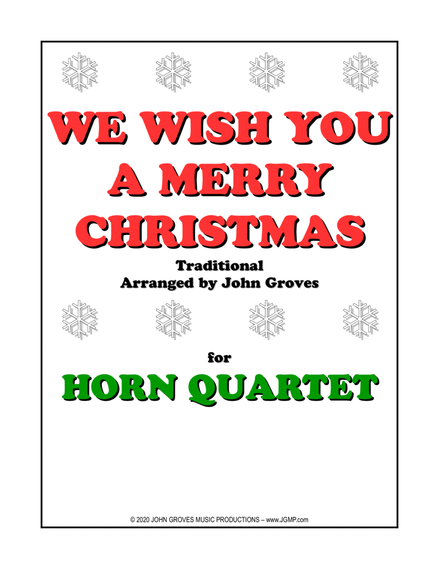 We Wish You A Merry Christmas - French Horn Quartet image number null