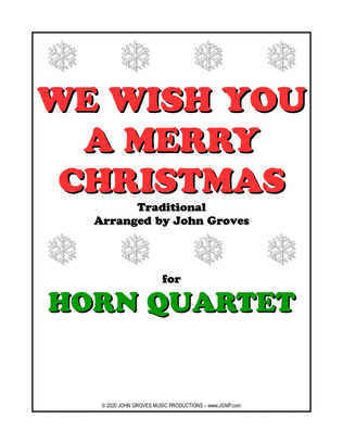 Book cover for We Wish You A Merry Christmas - French Horn Quartet