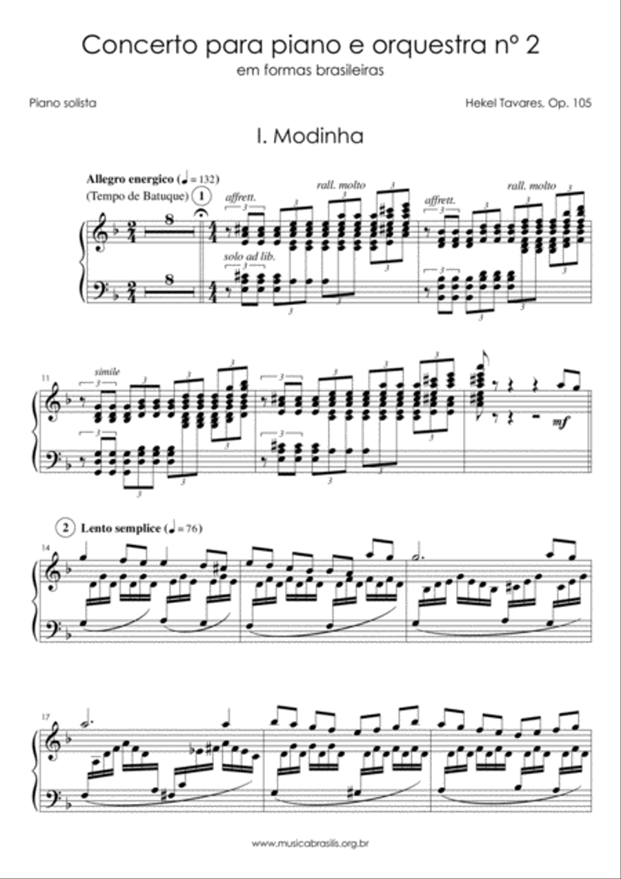 Concerto para piano e orquestra n.2 em formas brasileiras Full Orchestra scores gallery preview page 3