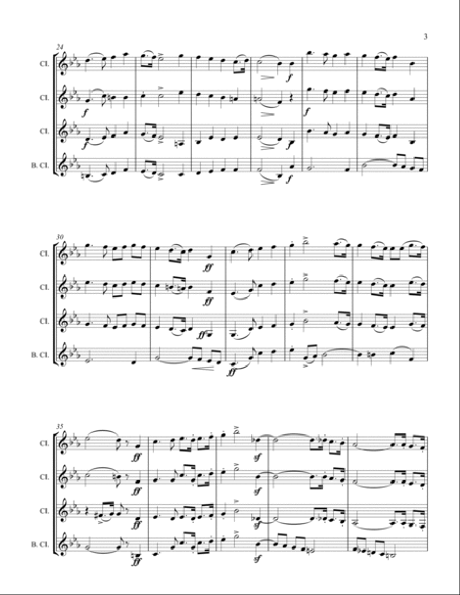 Folk Song Woodwind Quartet scores gallery preview page 3