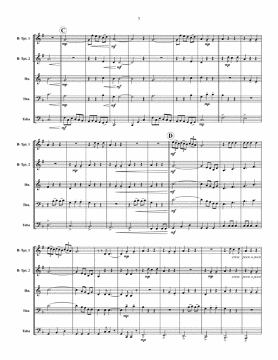 Bocoxe Bocoxe Brass Quintet scores gallery preview page 3