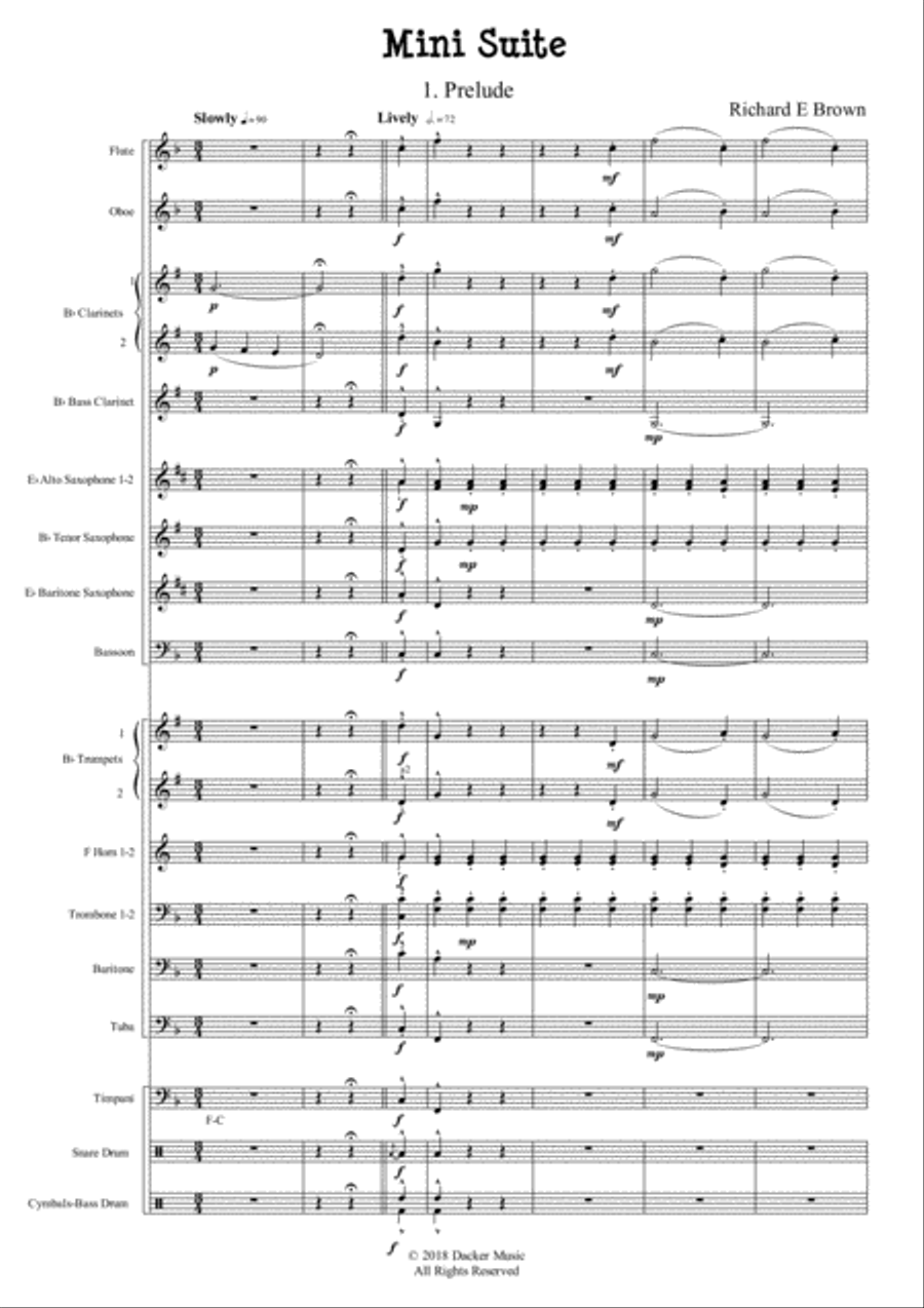 Mini Suite Concert Band scores gallery preview page 3