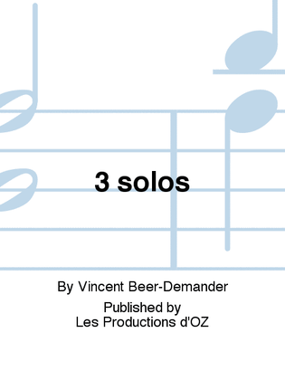 Book cover for 3 solos
