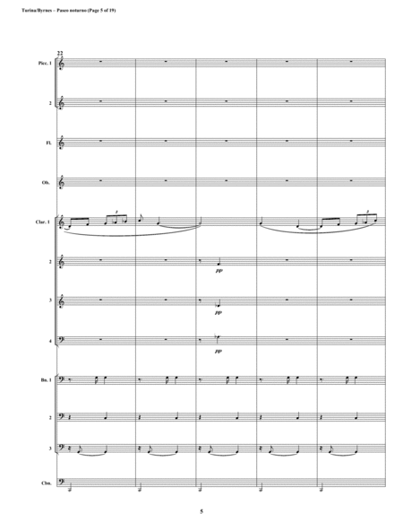 Paseo notorno from Álbum de viaje, Op.15 (Woodwind Choir) image number null