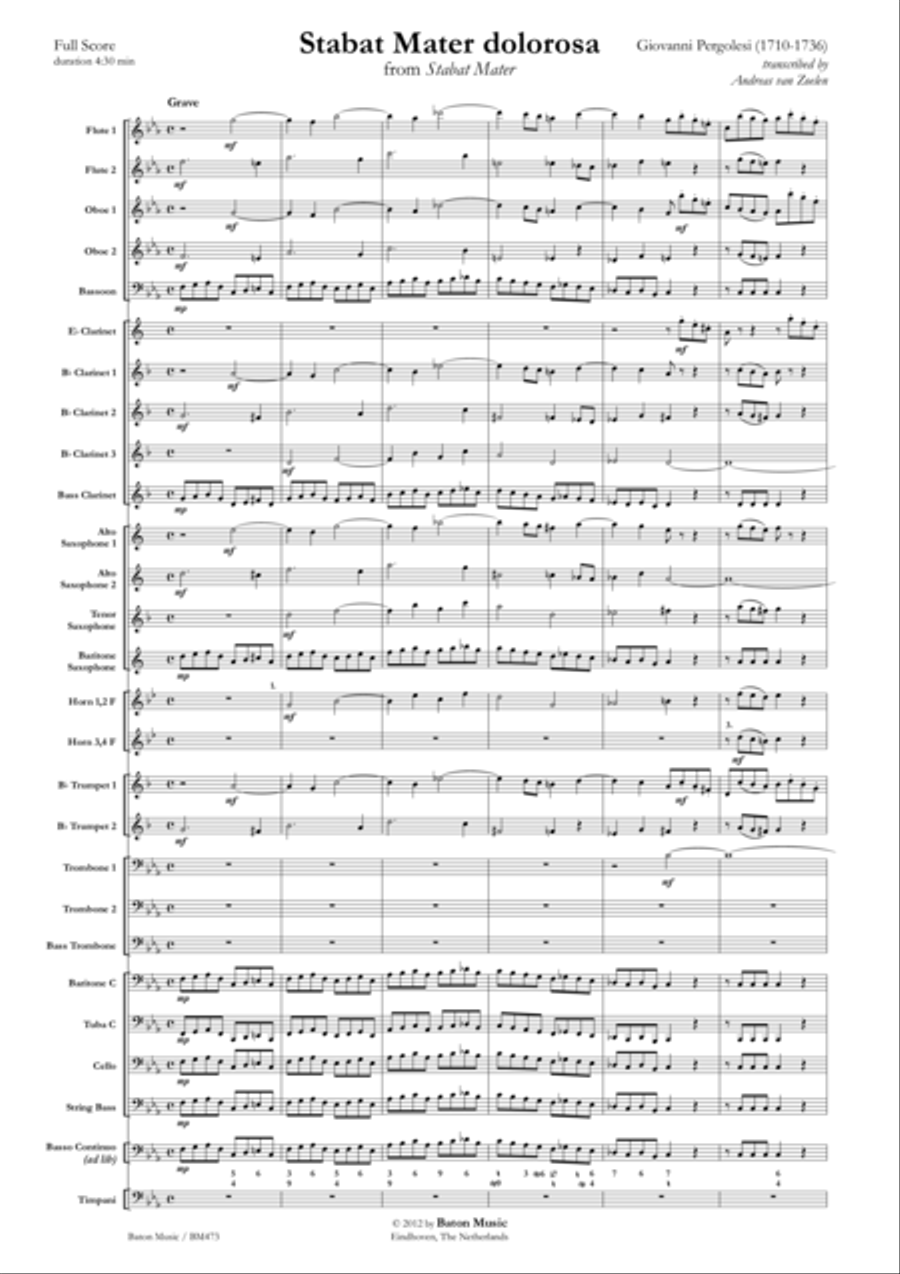 Stabat Mater dolorosa Concert Band scores gallery preview page 2