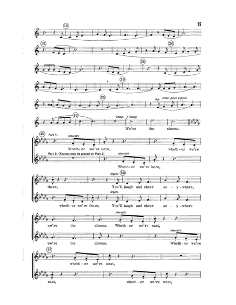 Clowns Choir scores gallery preview page 21