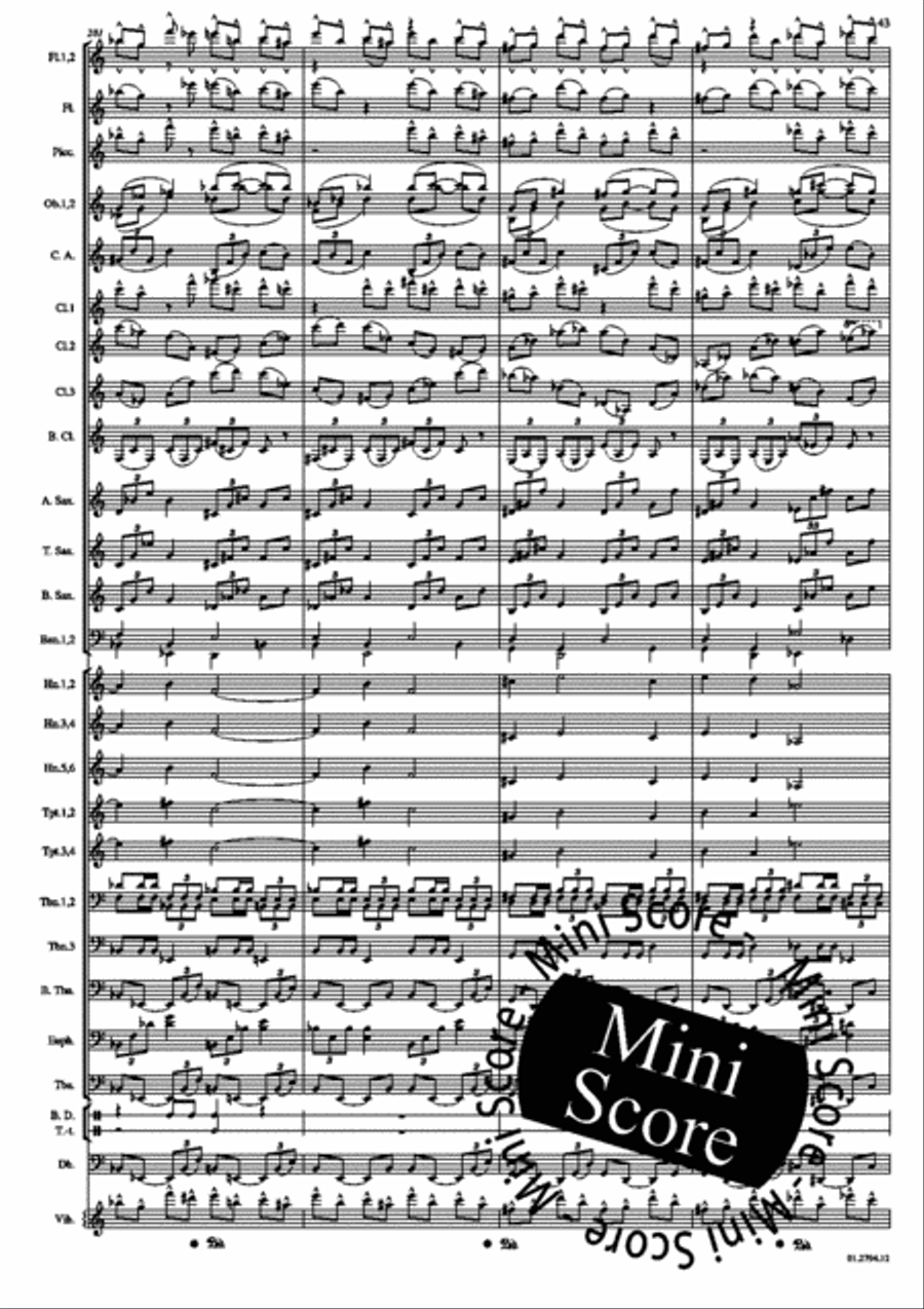 Concerto for Percussion and Band Concert Band scores gallery preview page 47
