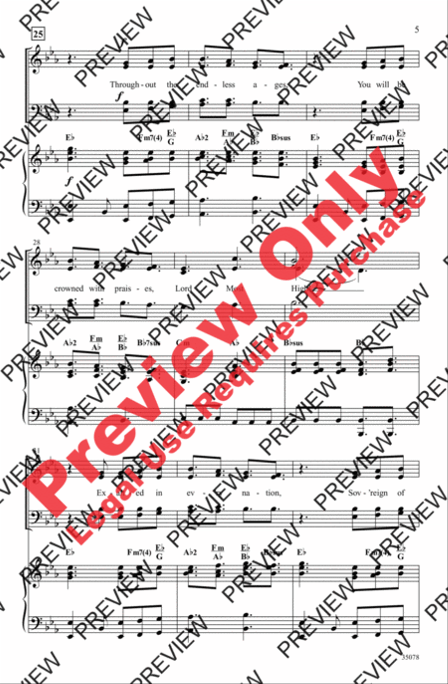 Lord Most High 4-Part scores gallery preview page 5