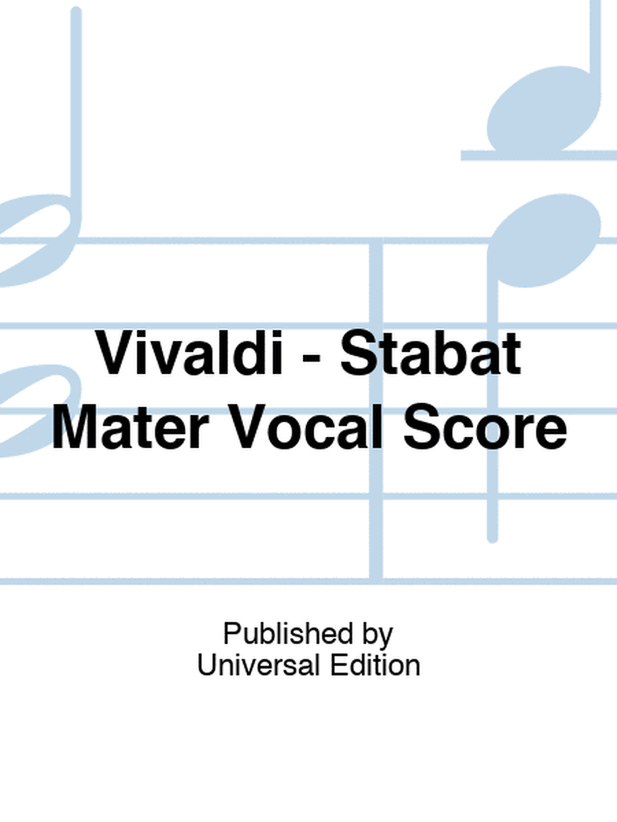 Vivaldi - Stabat Mater Vocal Score
