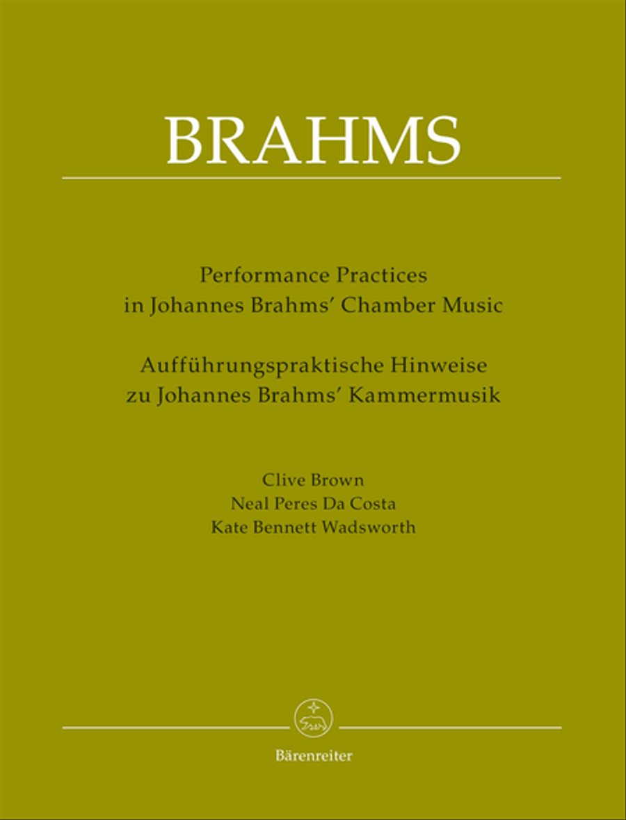 Performing Practices in Johannes Brahms' Chamber Music Collection / Songbook scores gallery preview page 1