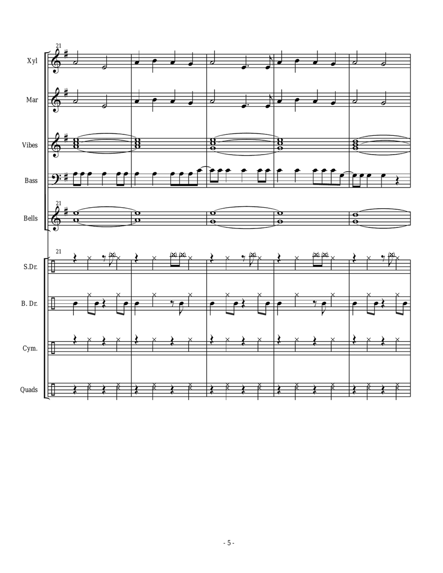 Shake It Off Percussion Ensemble scores gallery preview page 5