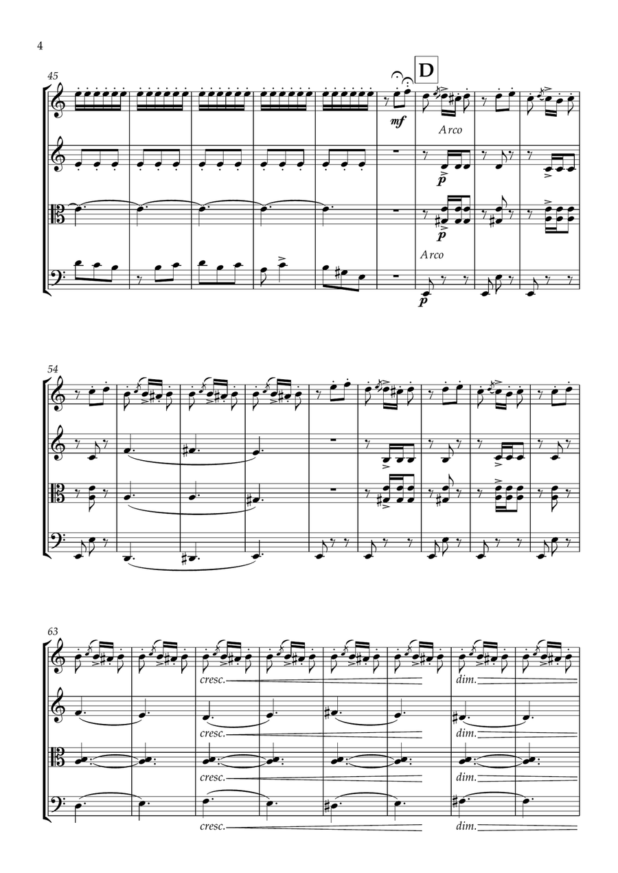 La Boda de Luis Alonso - G. Gimenez - For String Quartet (Full Score) String Quartet scores gallery preview page 4