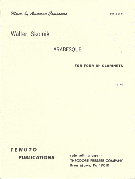 Walter Skolnik: Arabesque For Clarinet Quartet