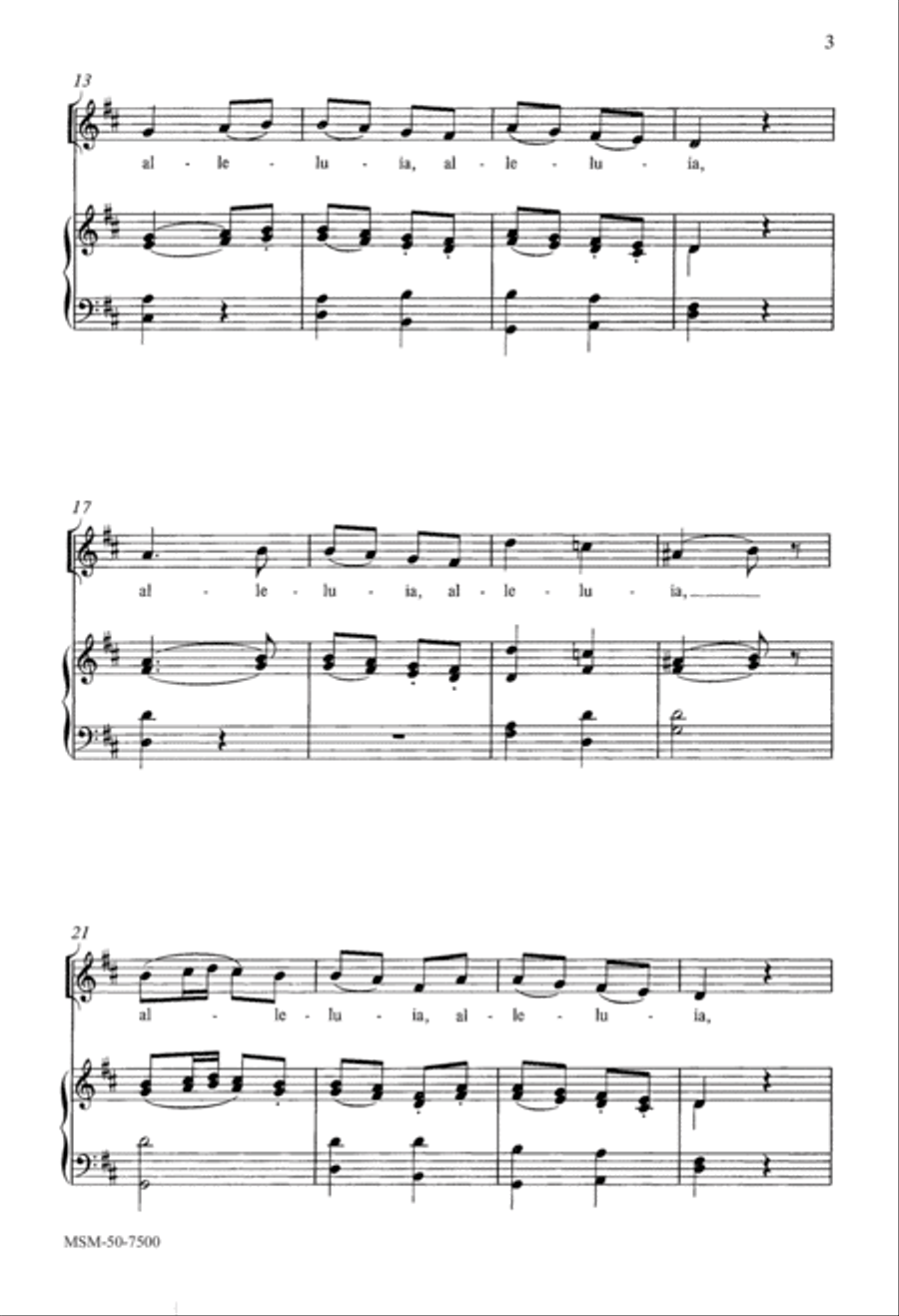 Alleluia Alleluia Unison Choir scores gallery preview page 3