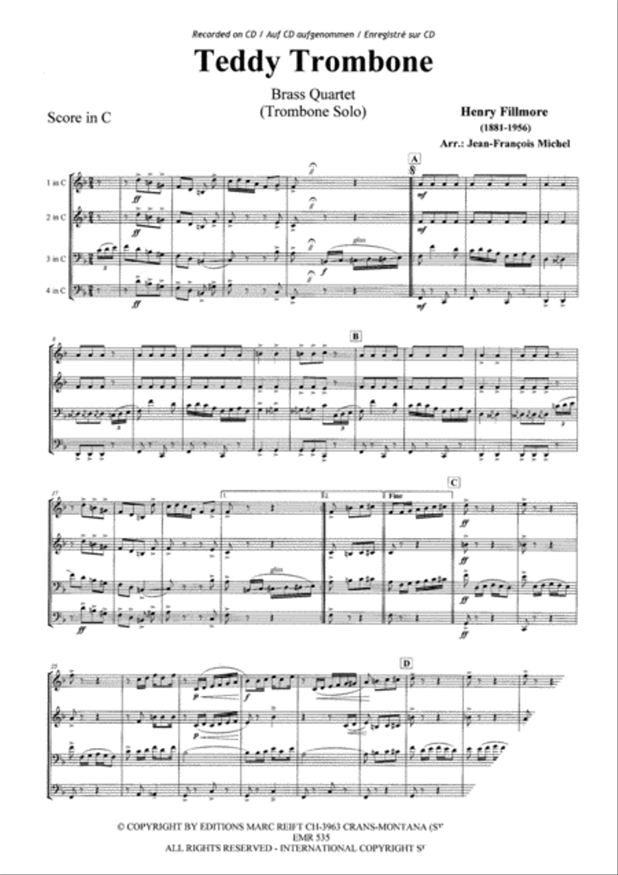 Teddy Trombone Brass Ensemble scores gallery preview page 4
