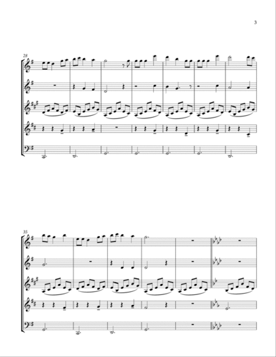 The Holly and The Ivy, for wind quintet Woodwind Quintet scores gallery preview page 5