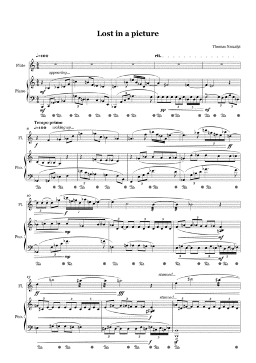 Lost in a Picture Woodwind Ensemble scores gallery preview page 1