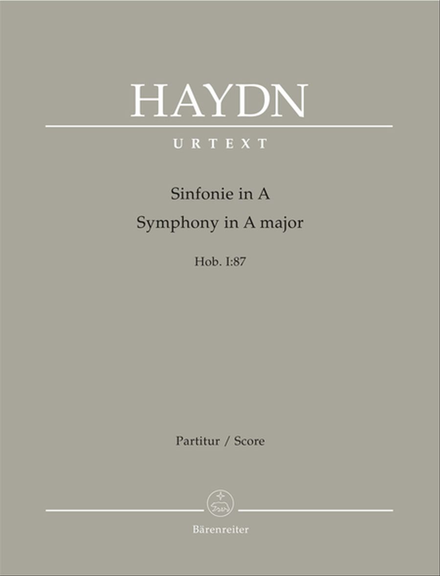 Symphony, No. 87 A major Hob.I:87 Orchestra scores gallery preview page 1