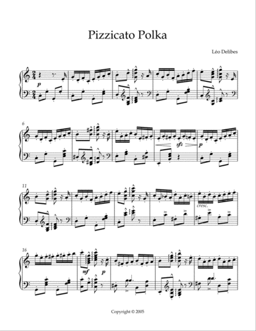 Pizzicato Polka Piano Method scores gallery preview page 2