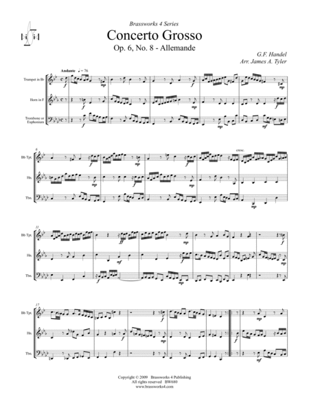 Concerto Grosso, Op. 6, No. 8 - Allemande
