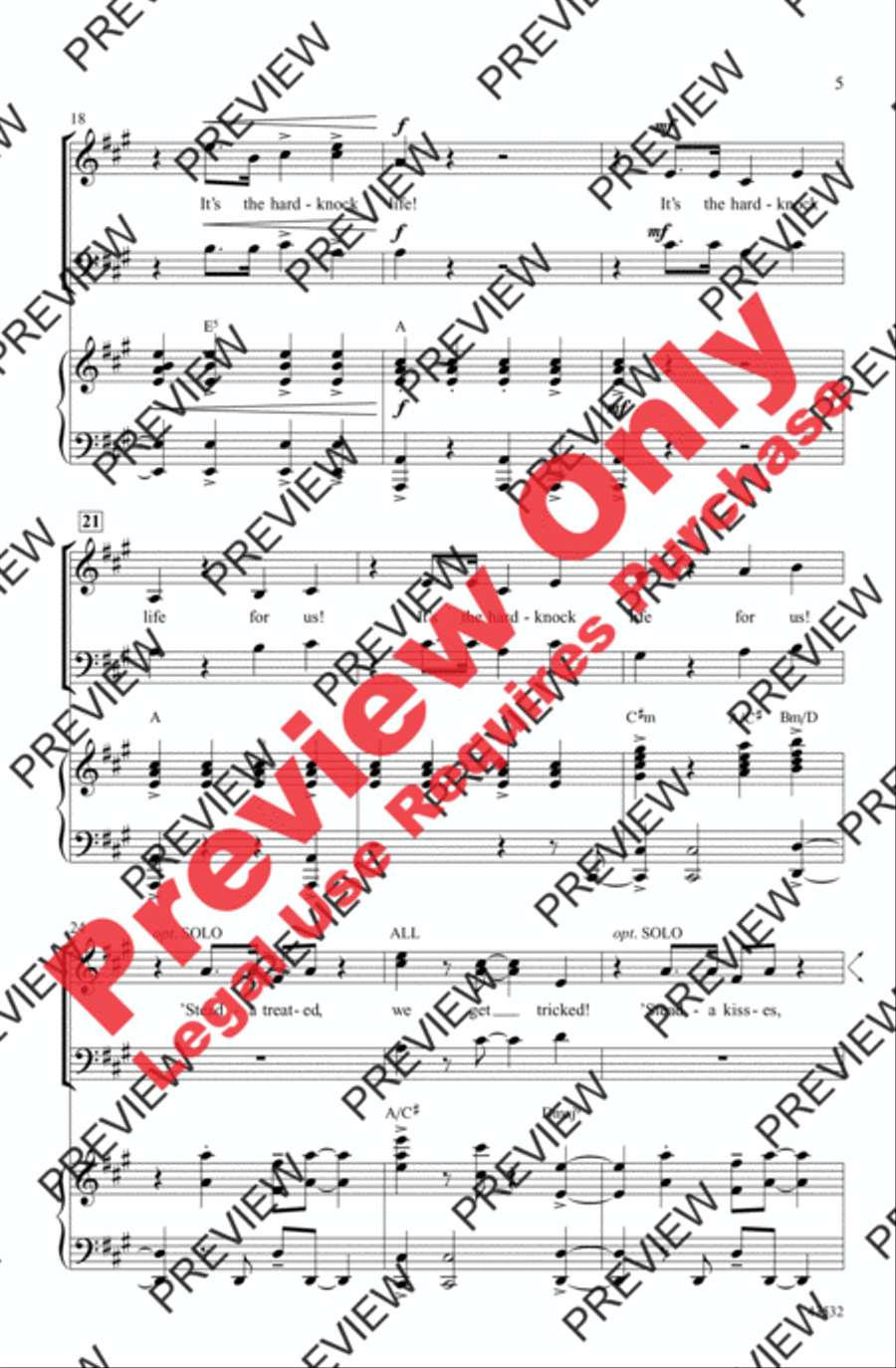 It's the Hard-Knock Life 3-Part scores gallery preview page 5
