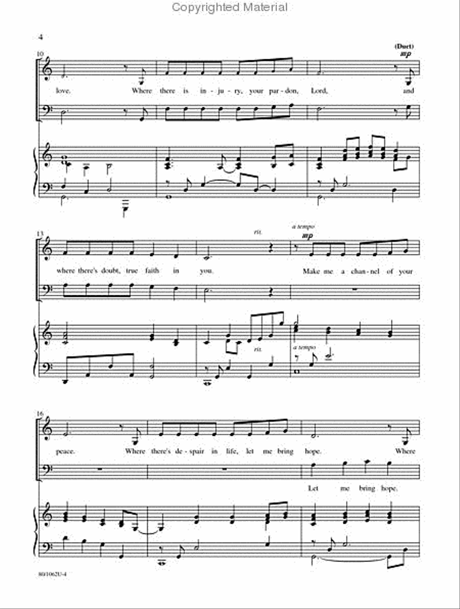 Make Me a Channel of Your Peace Vocal Duet scores gallery preview page 3