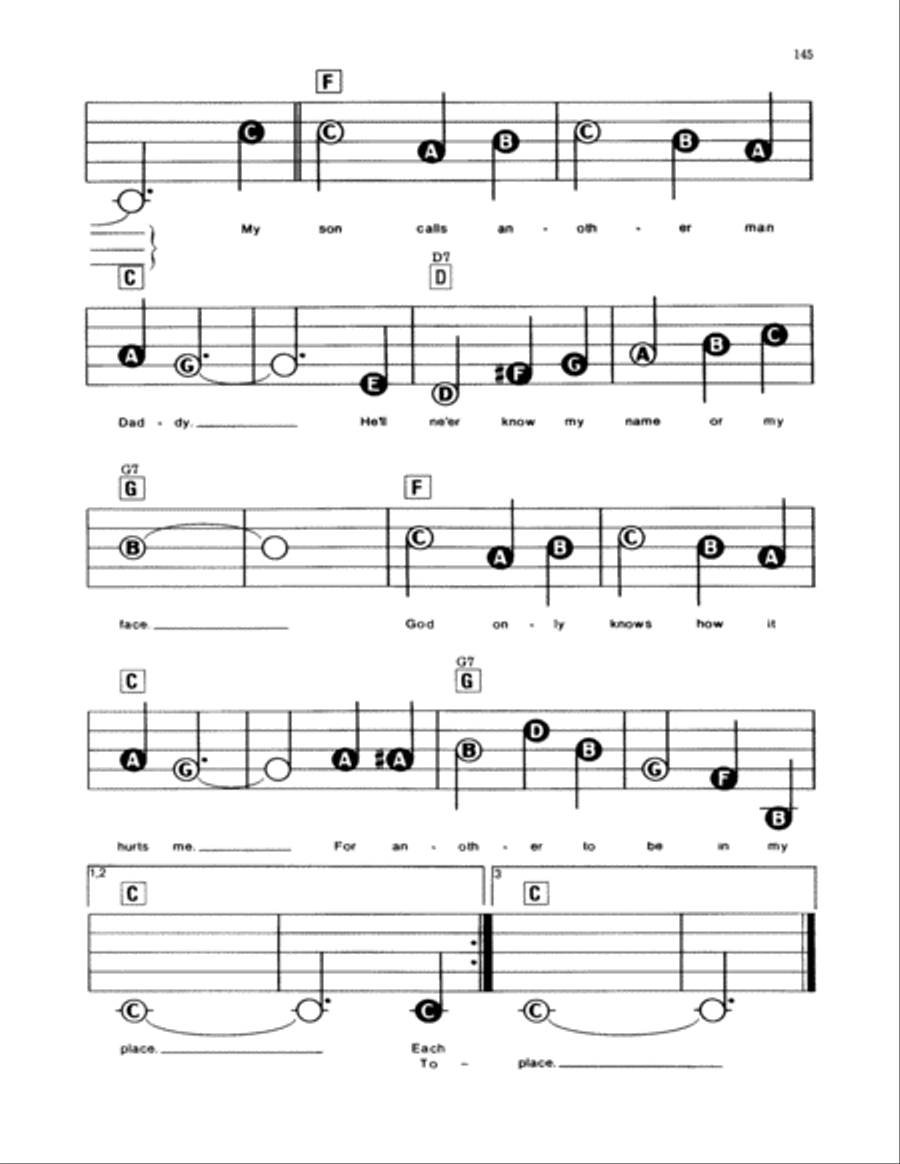 My Son Calls Another Man Daddy Electronic Keyboard scores gallery preview page 2