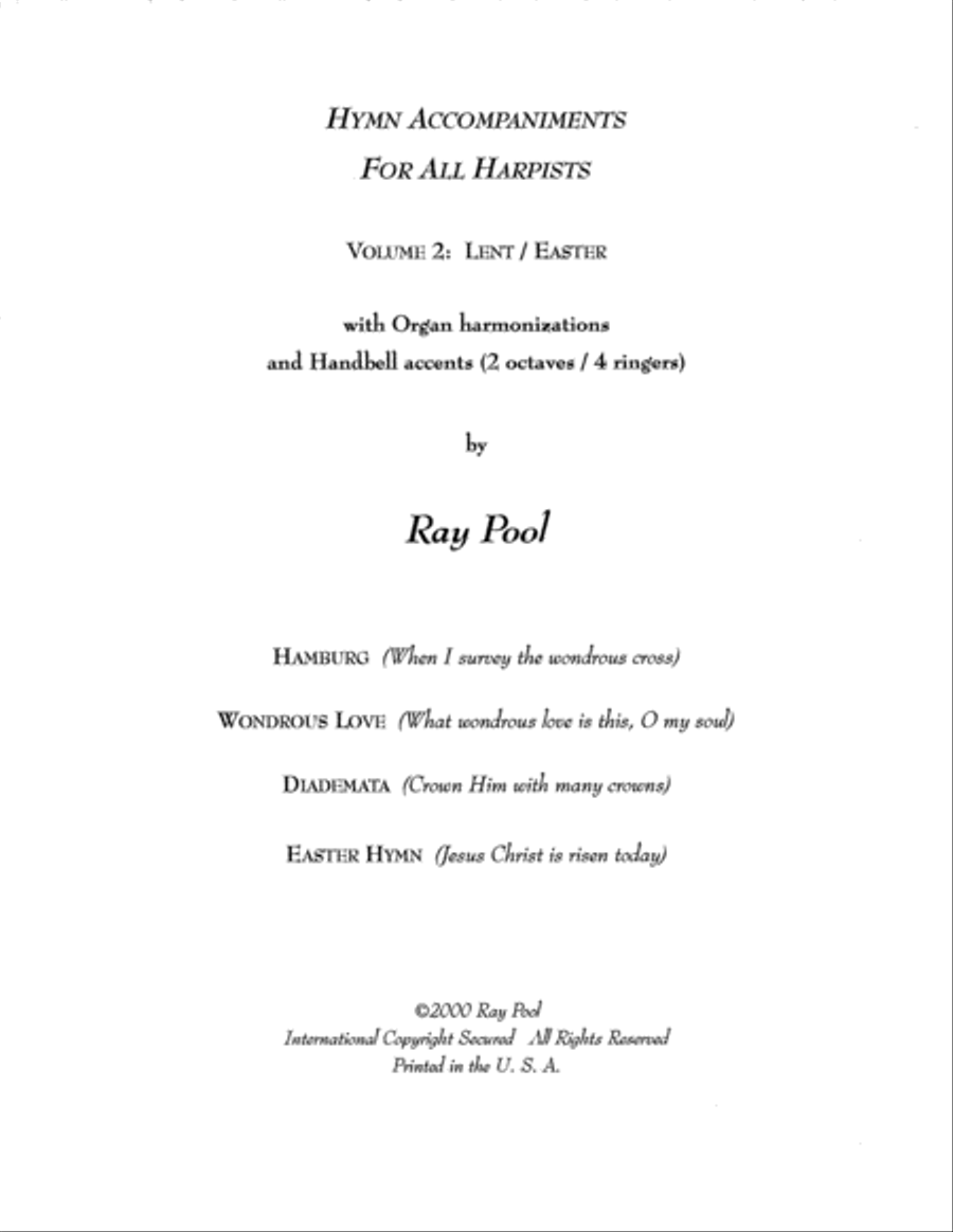 Hymn Accompaniments for All Harpists Volume 2 Handbell Choir scores gallery preview page 2
