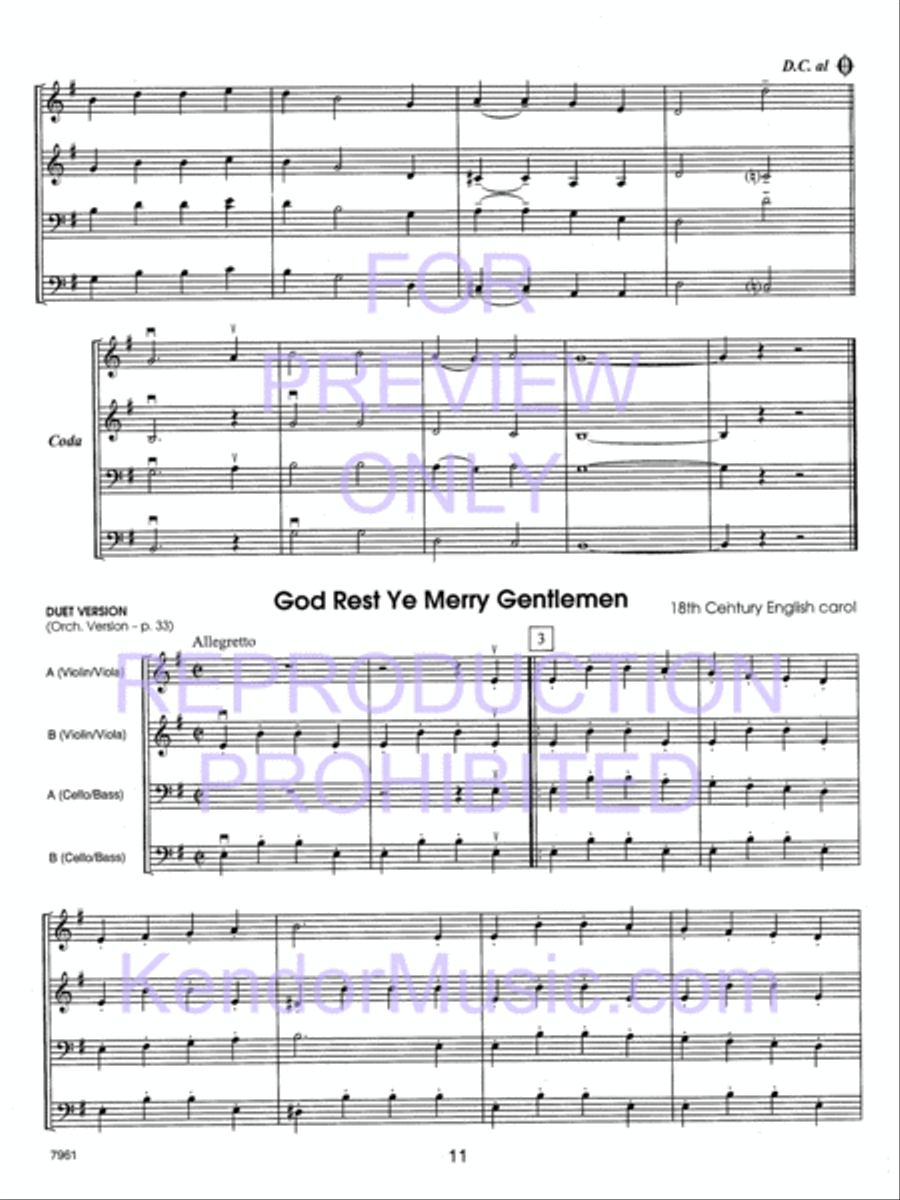 Holiday Strings (Score) String Orchestra scores gallery preview page 12