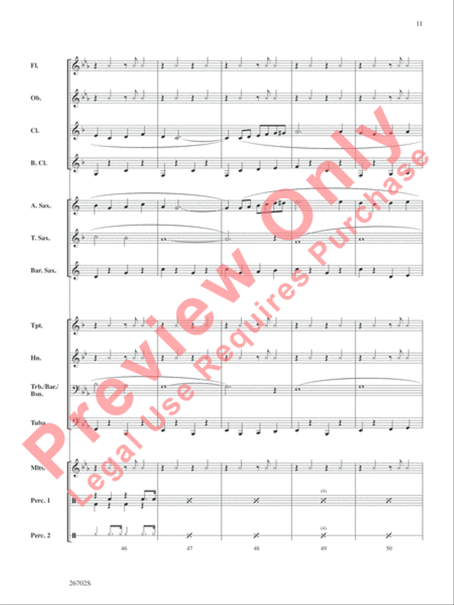 New Orleans Jubilee Concert Band scores gallery preview page 12