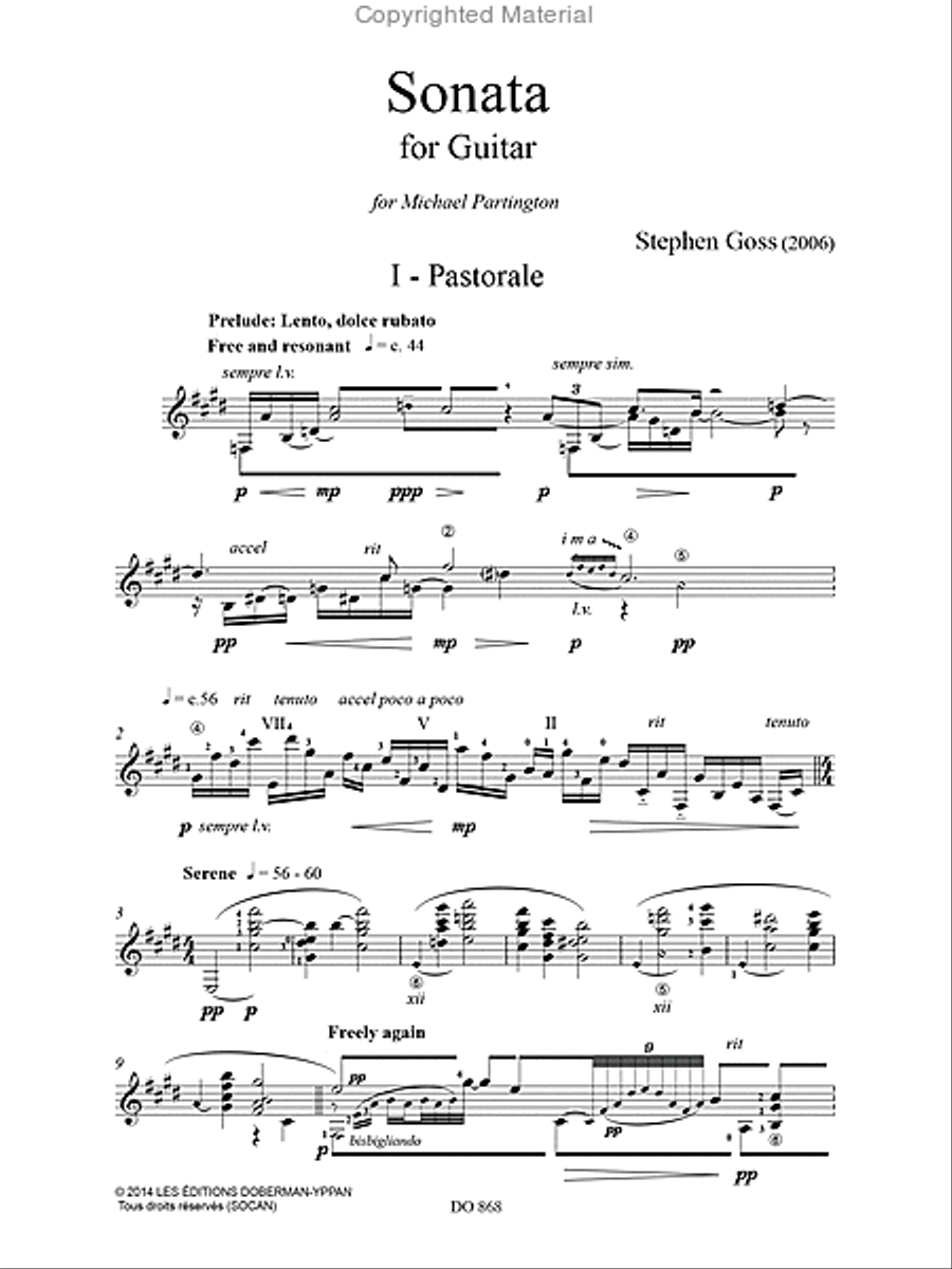 Sonata Classical Guitar scores gallery preview page 2