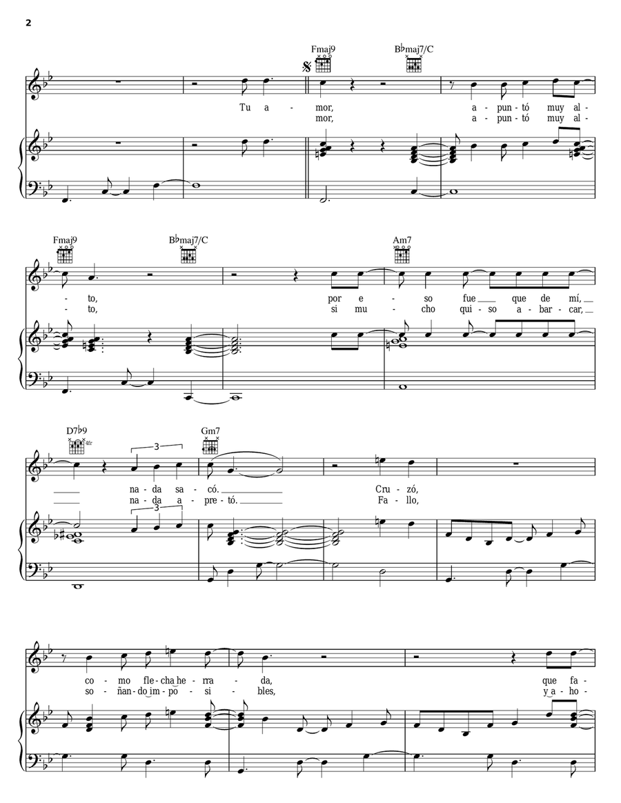 Plato De Segunda Mesa Plato De Segunda Mesa Piano, Vocal, Guitar scores gallery preview page 2
