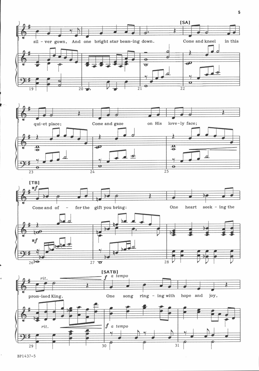One Bright Star One Bright Star Unison Choir scores gallery preview page 4