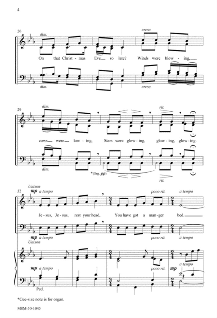 Jesus, Jesus, Rest Your Head 4-Part scores gallery preview page 3