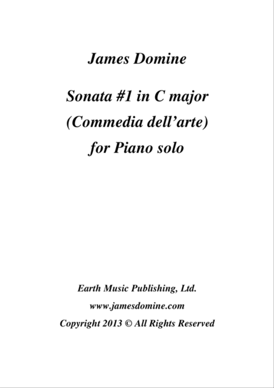 Sonata #1 in C major (Commedia dell’arte all’improvviso) Piano Solo scores gallery preview page 1
