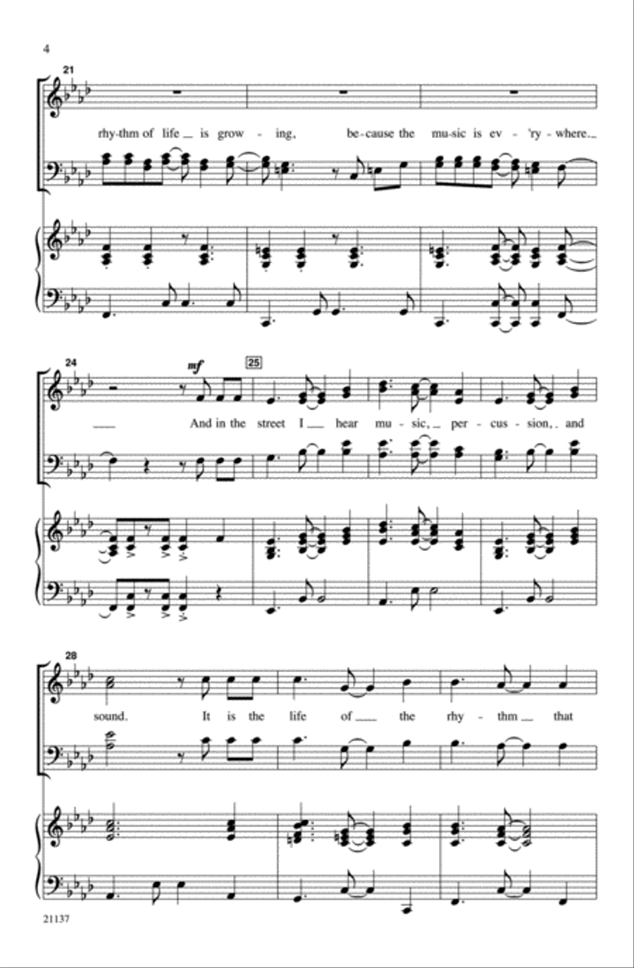 Oye la Música (Hear the Music) Choir scores gallery preview page 3