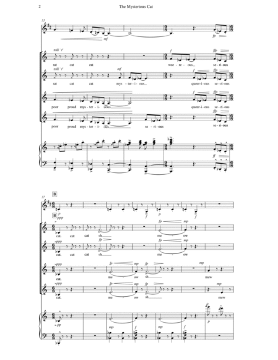 The Mysterious Cat SSAA scores gallery preview page 2