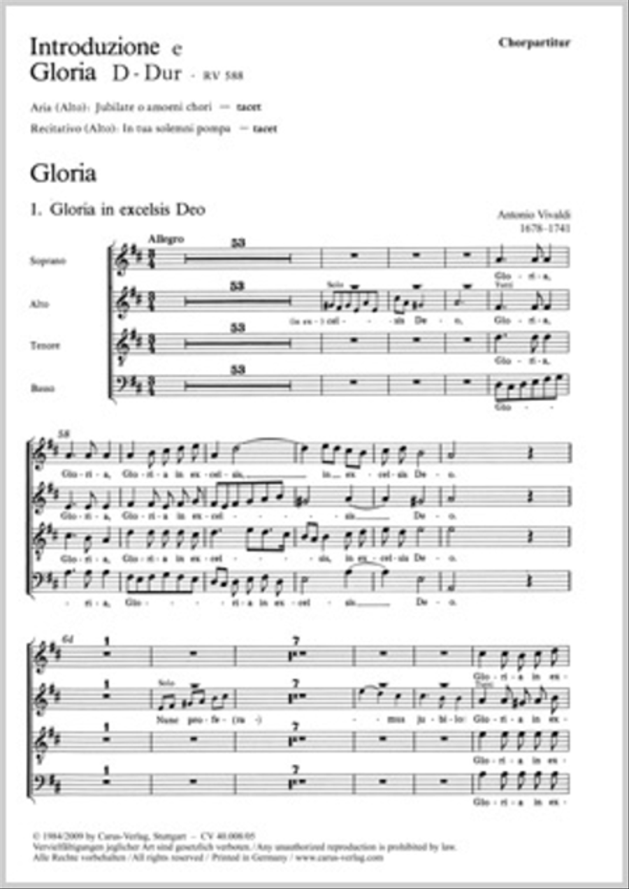 Introduzione e Gloria 4-Part scores gallery preview page 1